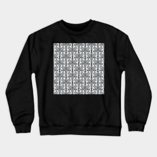 Art Deco Pattern no 75 - Grey Black - Geometrical Pattern Crewneck Sweatshirt